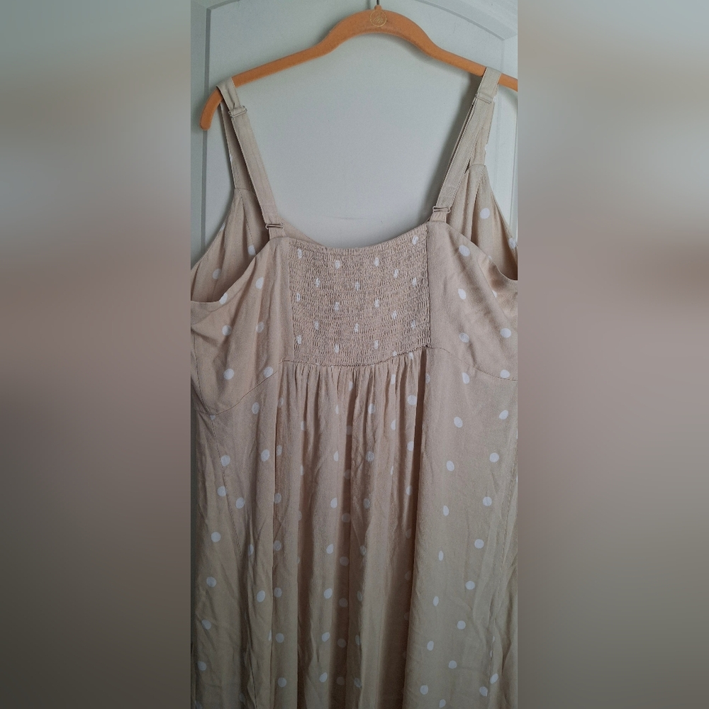 Old Navy Rayon Womens Mididress Sz XL Polka Dot Spaghetti Strap Bohemian Italy - Picture 13 of 15